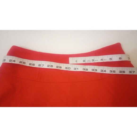 Boden Womens Sz 2 Skirt Mini 65% Wool Blend Orange Side Zip Fully Lined Spring - Picture 10 of 11